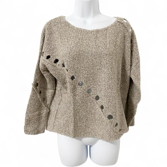 Anthropologie Sweaters - Anthropologie One Grey Day Women's Sweater Merino Wool Long sleeve crew neck